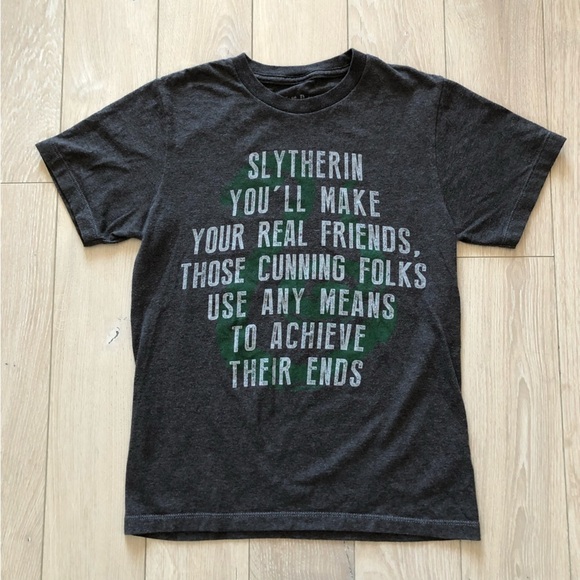 Warner Bros. Tops - Harry Potter Official Slytherin Heather Grey T Shirt